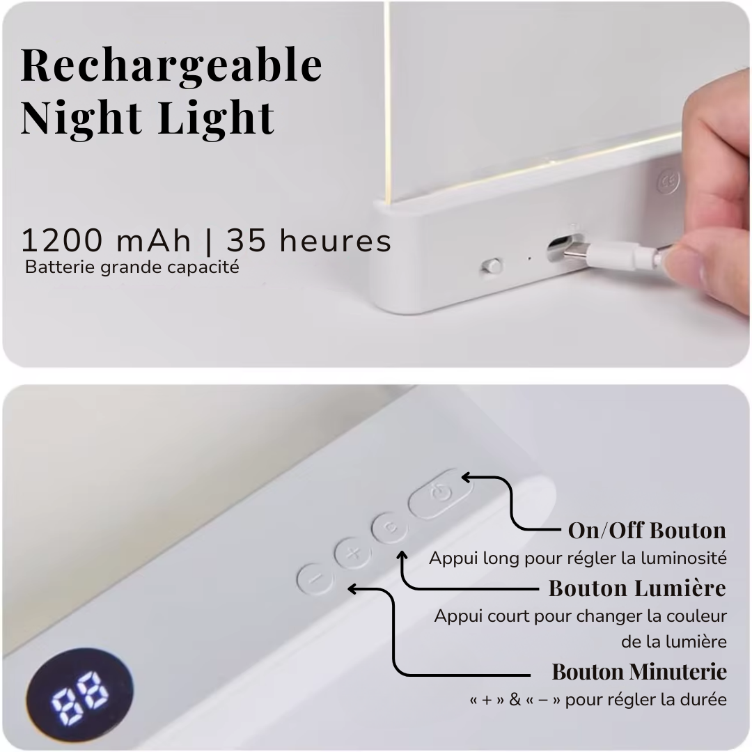 Lampe LED de lecture plate
