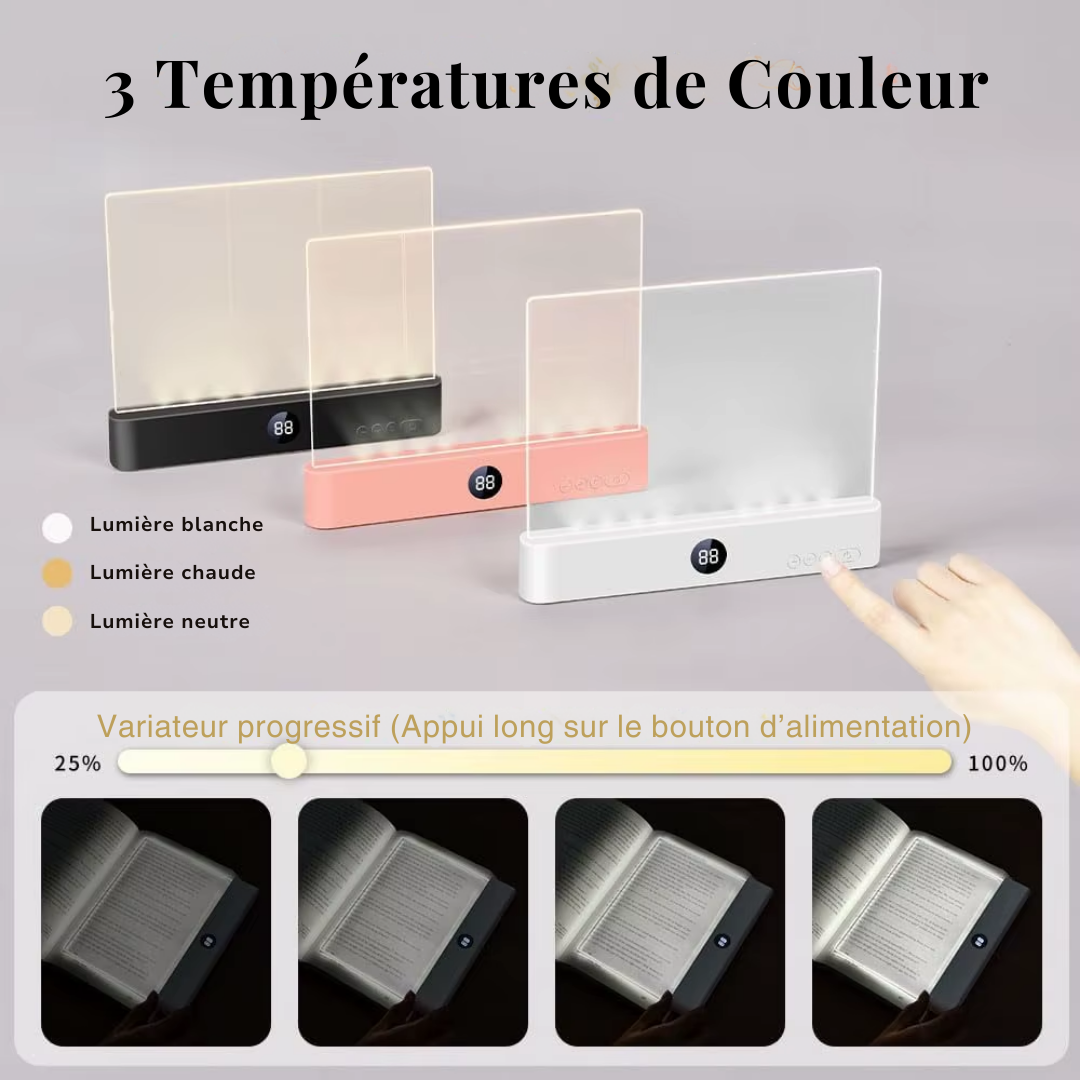 Lampe LED de lecture plate